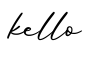 单词kello书写