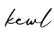 单词kewl书写