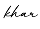 单词khar书写