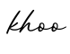 单词khoo书写