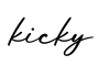 单词kicky书写