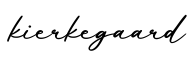 单词kierkegaard书写