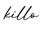 单词killo书写