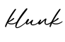单词klunk书写