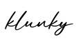 单词klunky书写