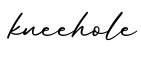 单词kneehole书写