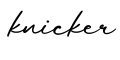 单词knicker书写