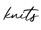 单词knits书写
