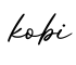 单词kobi书写