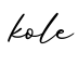 单词kole书写