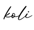 单词koli书写