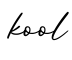 单词kool书写