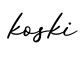 单词koski书写