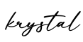 单词krystal书写