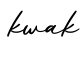 单词kwak书写
