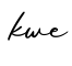 单词kwe书写