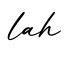 单词lah书写