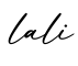 单词lali书写