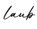 单词laub书写