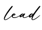 单词lead书写