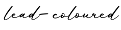 单词lead-coloured书写