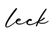 单词leck书写