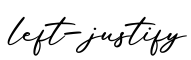 单词left-justify书写