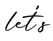 单词let's书写