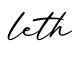单词leth书写