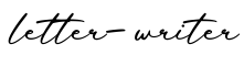 单词letter-writer书写
