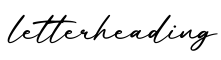 单词letterheading书写