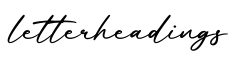 单词letterheadings书写