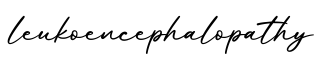 单词leukoencephalopathy书写