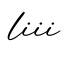 单词liii书写
