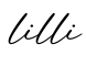 单词lilli书写