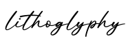 单词lithoglyphy书写
