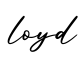 单词loyd书写