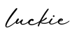 单词luckie书写