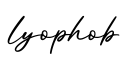 单词lyophob书写