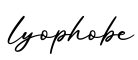 单词lyophobe书写