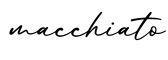 单词macchiato书写
