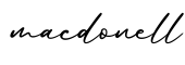 单词macdonell书写