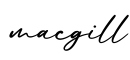 单词macgill书写