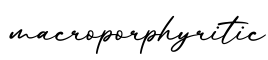 单词macroporphyritic书写