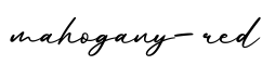 单词mahogany-red书写