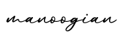 单词manoogian书写