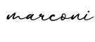单词marconi书写