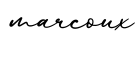 单词marcoux书写