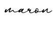 单词maron书写