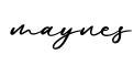 单词maynes书写